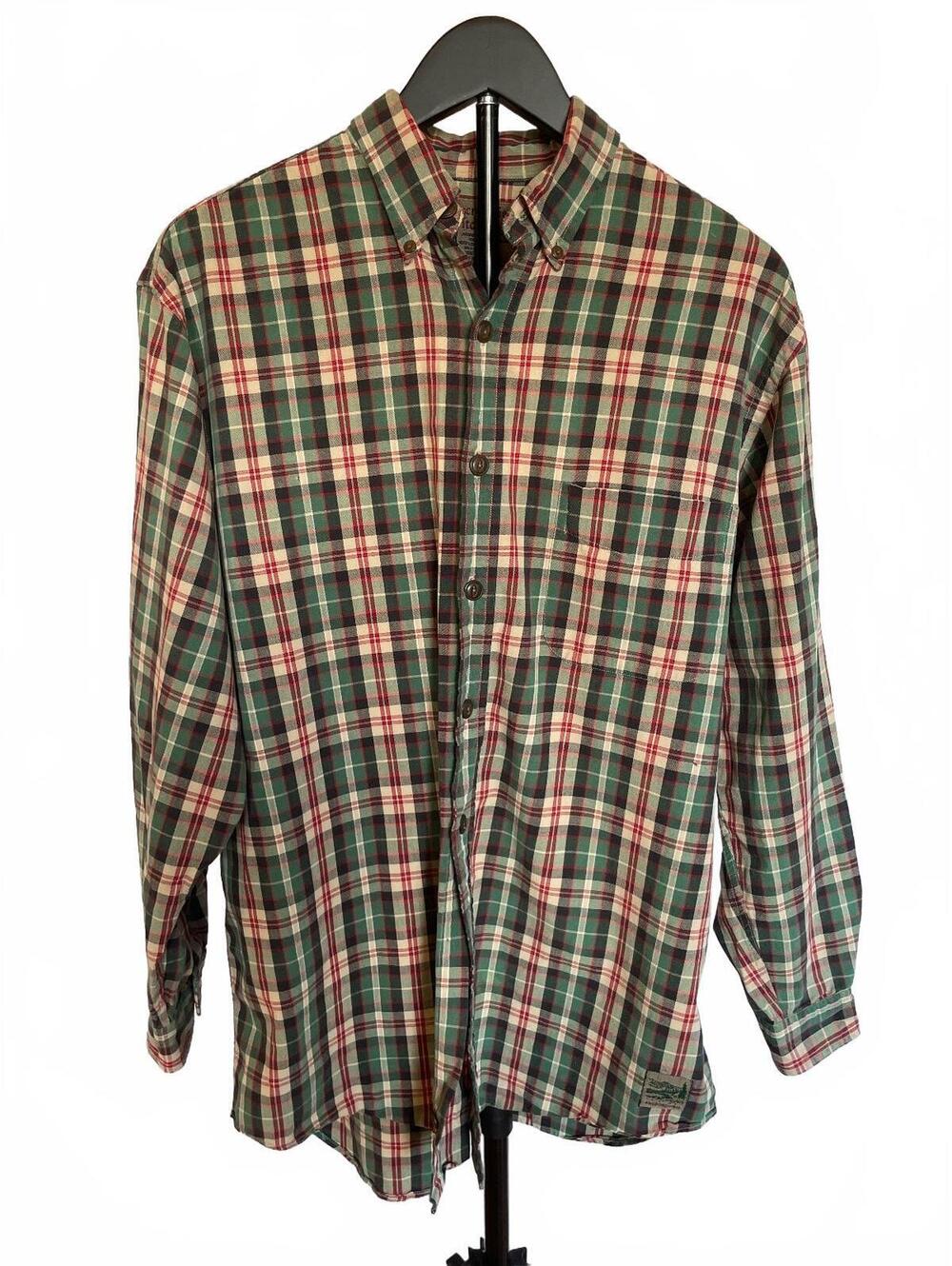 Vintage 90s Abercrombie & Fitch S Big Shirt Button Down Green Plaid Grunge Prep